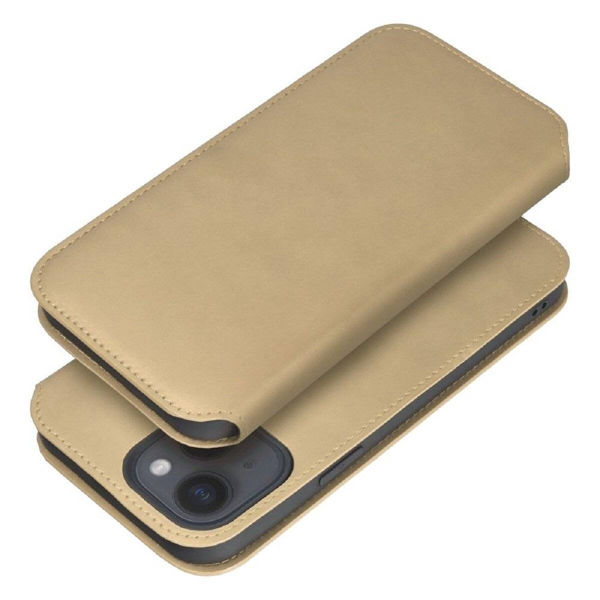 Smartphonehülle Handyhülle Klapphülle Schutzhülle mit Magnetverschluss und Innenfach kompatibel mit iPhone 17 Gold
