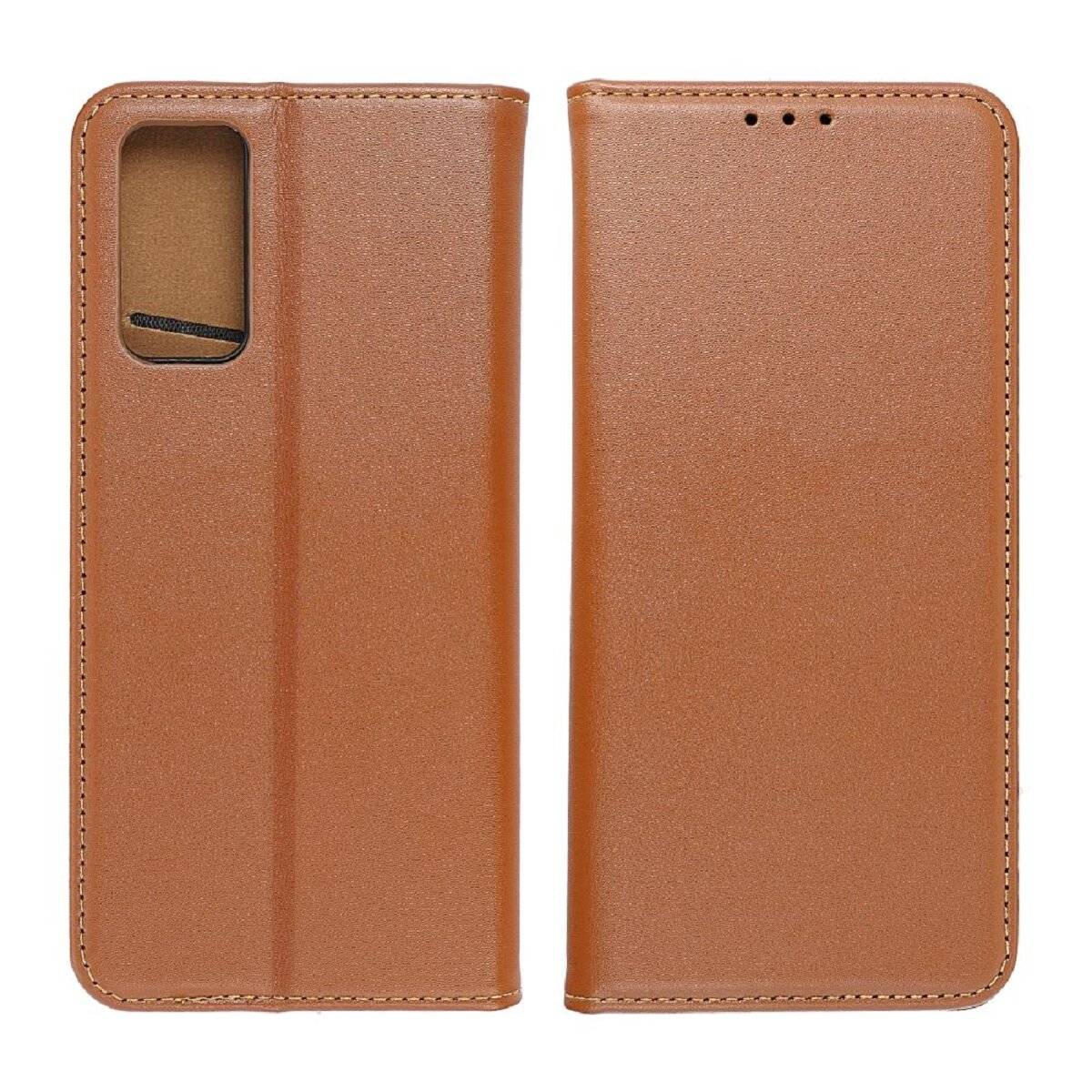 Smart Pro Echt Buchtasche Leder Tasche Lederbuch Hülle Cover Case Handy-Hülle Handytasche kompatibel mit iPhone 17 Braun