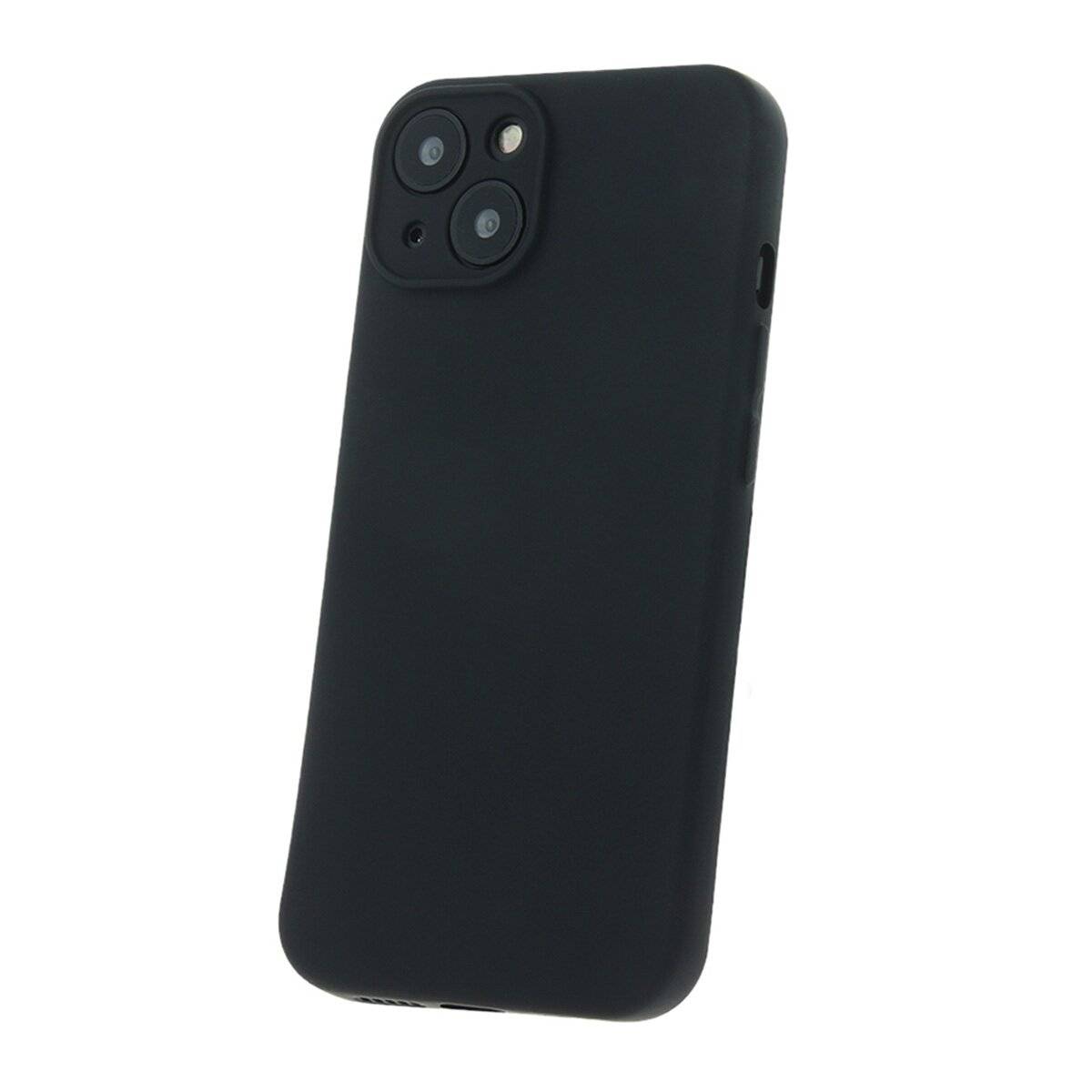 Schutzhülle Silikon Handyhülle mit Mikrofaserfutter Bumper Silikonhülle kompatibel mit iPhone 17 Pro Max Schwarz