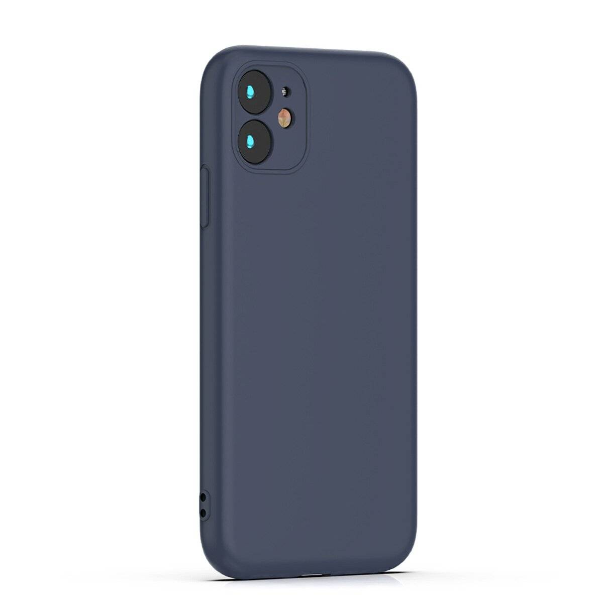 Schutzhülle Silikon Handyhülle mit Mikrofaserfutter Bumper Silikonhülle kompatibel mit iPhone 17 Pro Max Dunkelblau