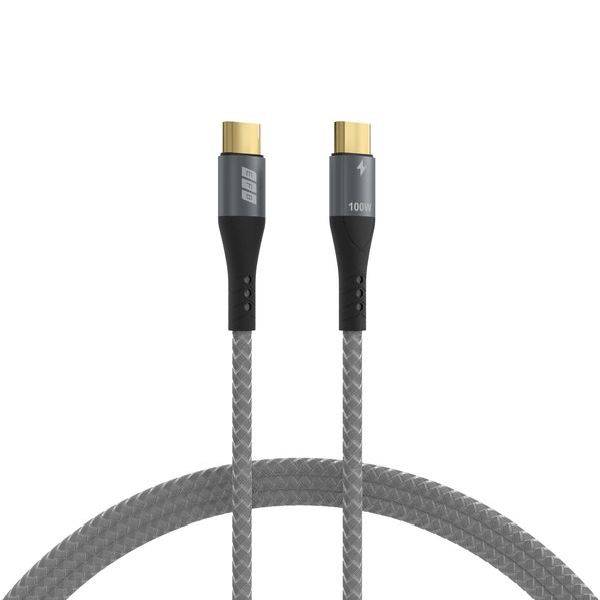 EFB Elektronik USB-C Kabel 100W PD 3.0 5A E-Marker Chip grau - Kabel - Digital/Daten