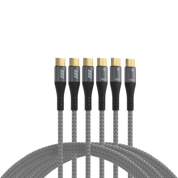 EFB Elektronik USB-C Kabelset 100W PD 3.0 5A E-Marker Chip - Kabel-/Adapterset - Digital/Daten