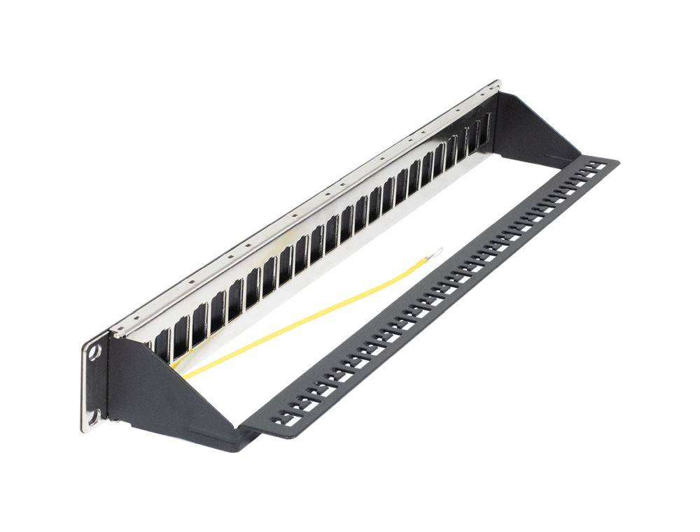 Keystone,Modulträger, 19Patchpanel für 24xTP-Modul, 1HE(t 94mm), Schwarz, V3