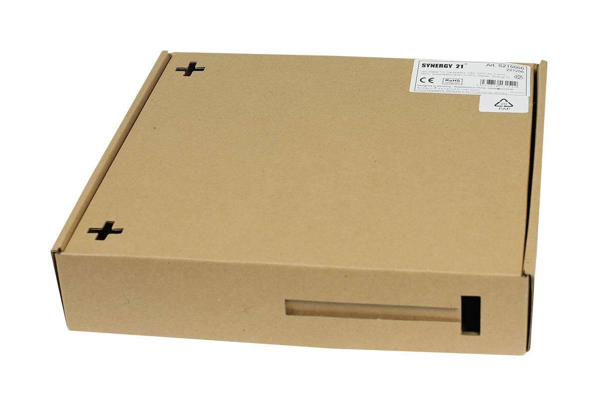 Kabel LWL- Vorkonfektionierte LC(APC) Stecker 250mtr,OS2, G657.A2, 0,9mm, FTTH-Kabel 1G, transparent, Synergy 21