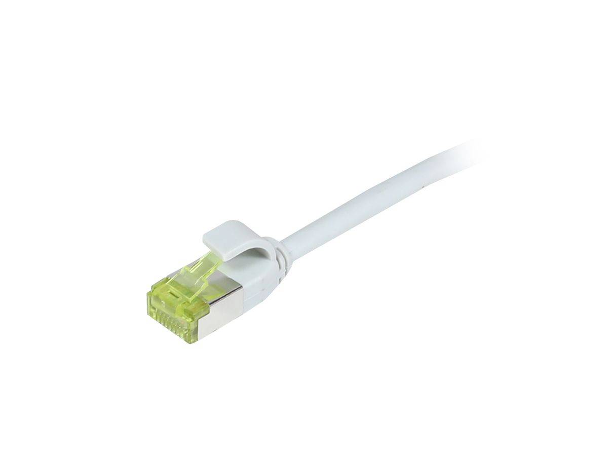 Kabel Patch-RJ45 S/FTP 500Mhz 10m grau slimline rund d=4.5mm TPE/LSZH(Superflex) AWG28 mit CAT7 Rohkabel Synergy 21