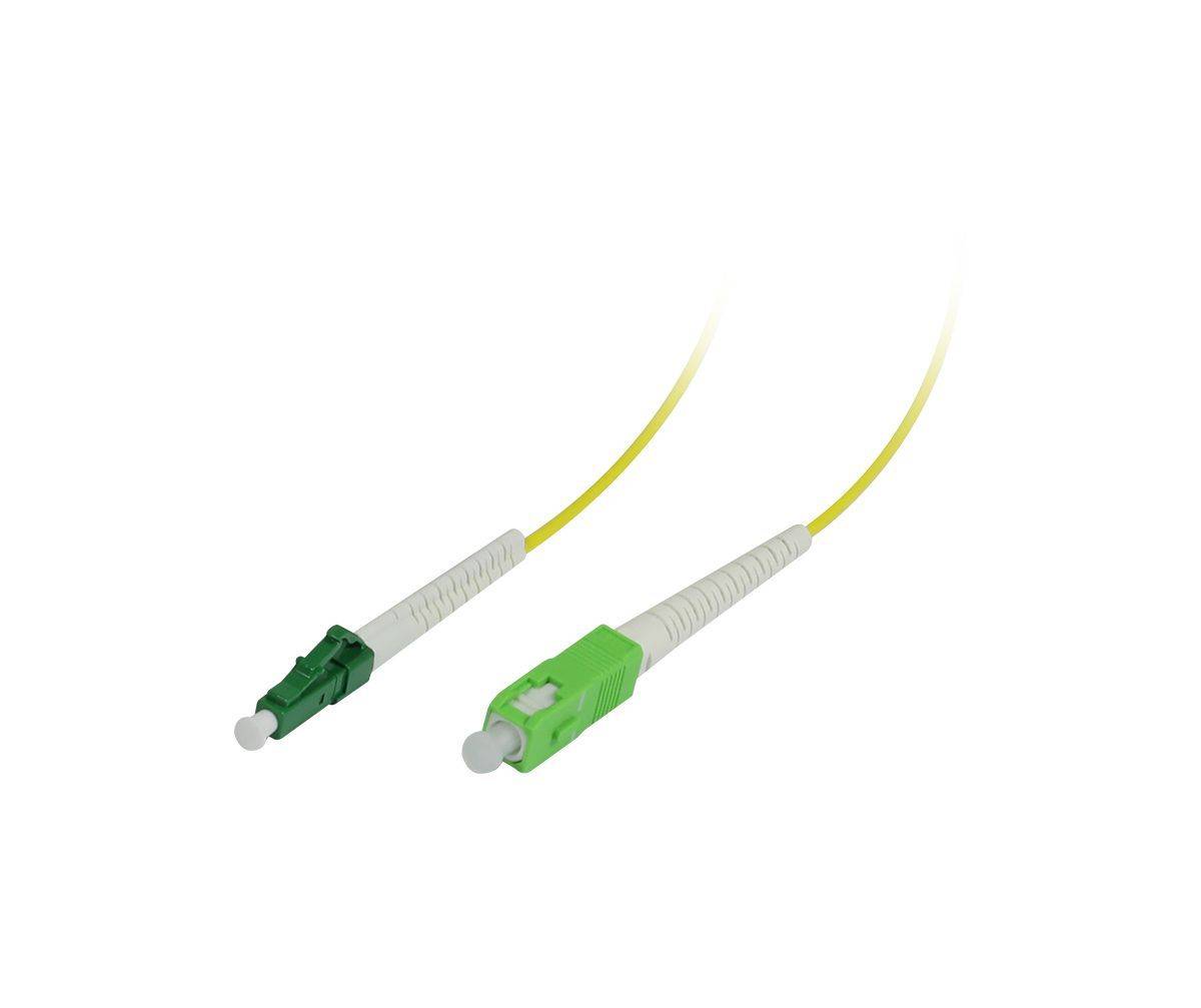 LWL-1-Faser-Patchk. 10mtr.LC(APC)-SC(APC), 9/125u, OS2, G657.A2, AD=2mm, flexible Knickschutztülle, Synergy21,