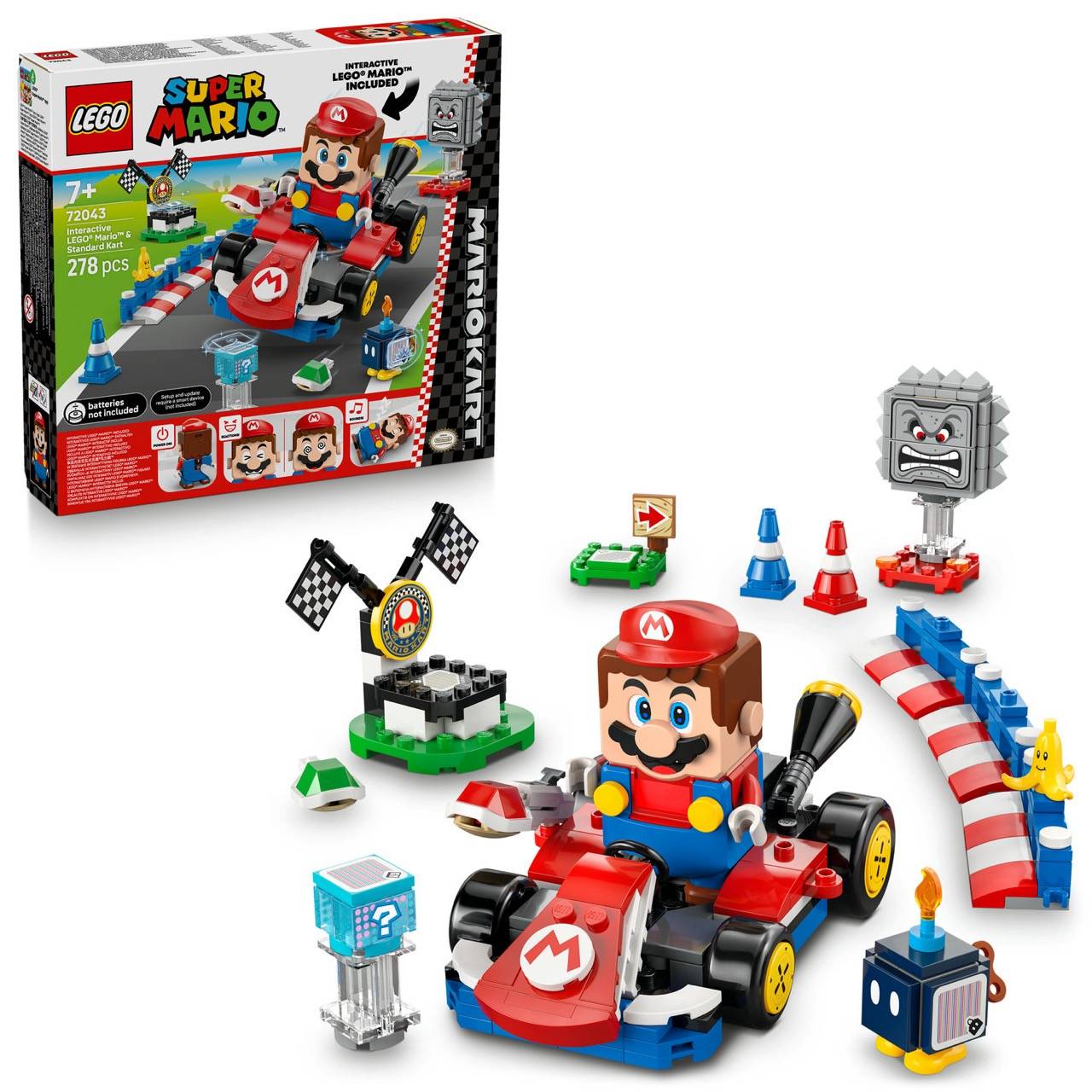 LEGO® 72043 Super Mario - Mario Kart – Interaktiver LEGO® Mario & Standard-Kart