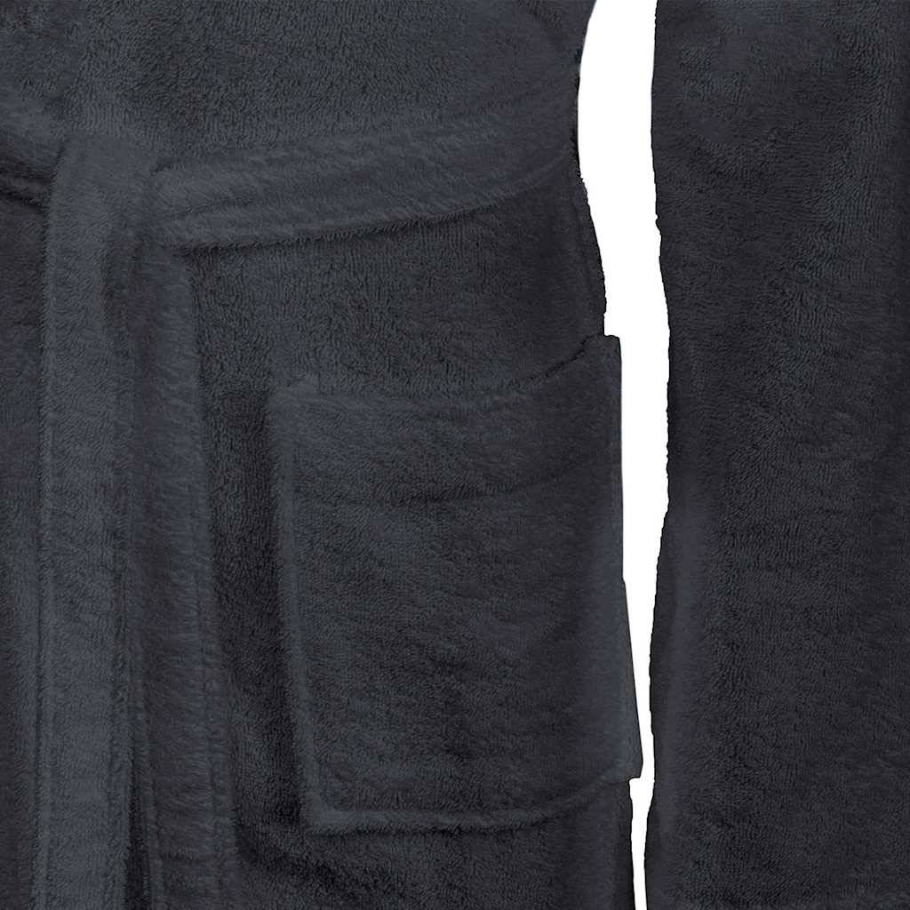 vidaXL Bademantel KINN Anthrazit S Baumwolle