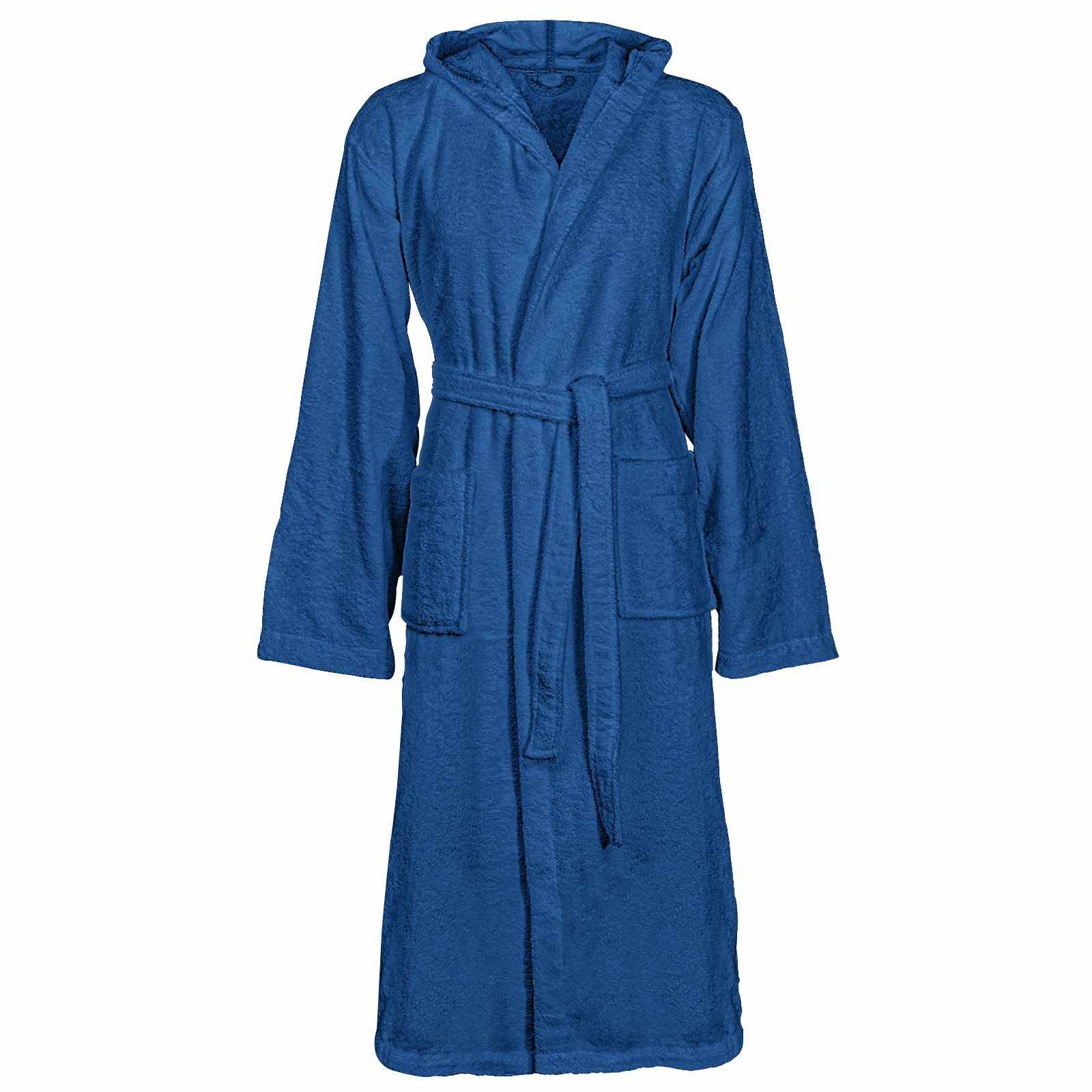 vidaXL Bademantel KINN Blau M Baumwolle