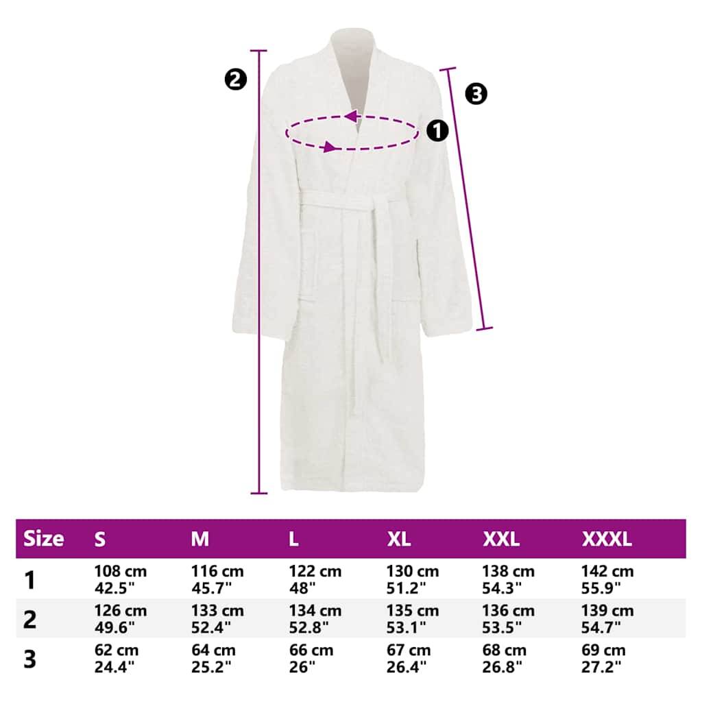 vidaXL Bademantel KINN Weiß XL Baumwolle