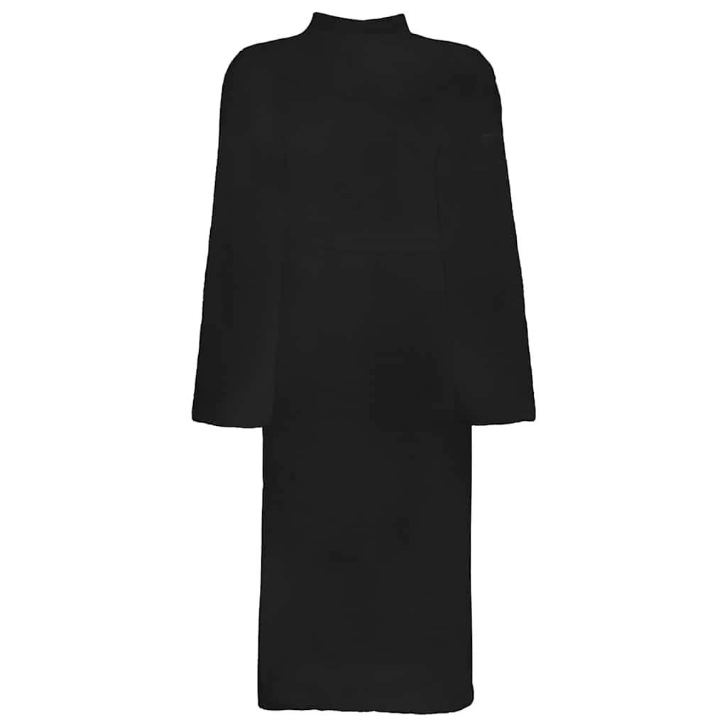 vidaXL Bademantel KINN Schwarz XL Baumwolle