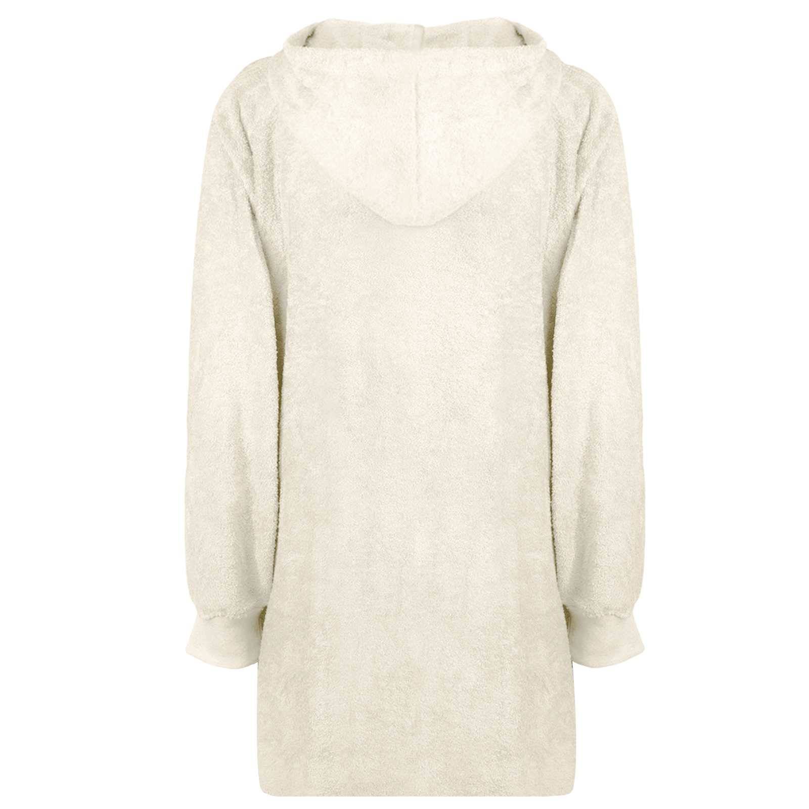 vidaXL Decken-Hoodie KINN Creme L Baumwolle
