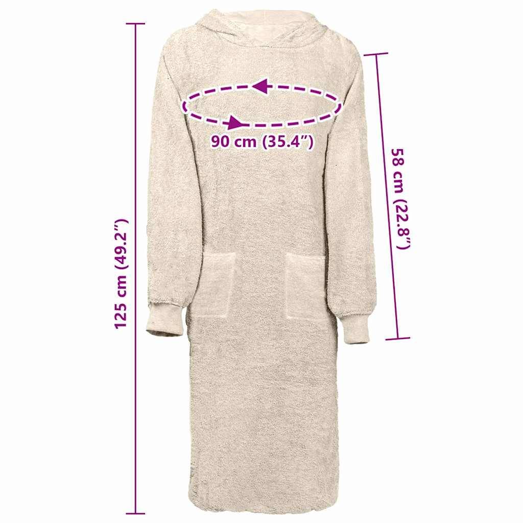 vidaXL Decken-Hoodie KINN Creme XL Baumwolle