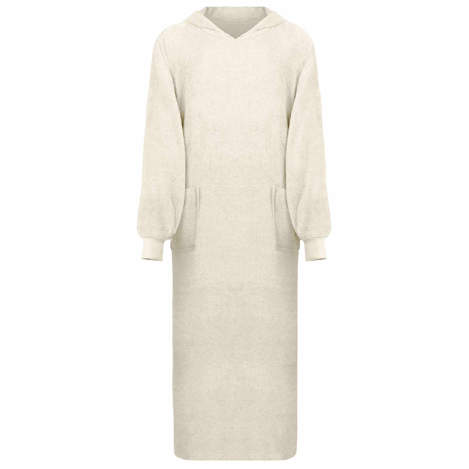vidaXL Decken-Hoodie KINN Creme XXL Baumwolle