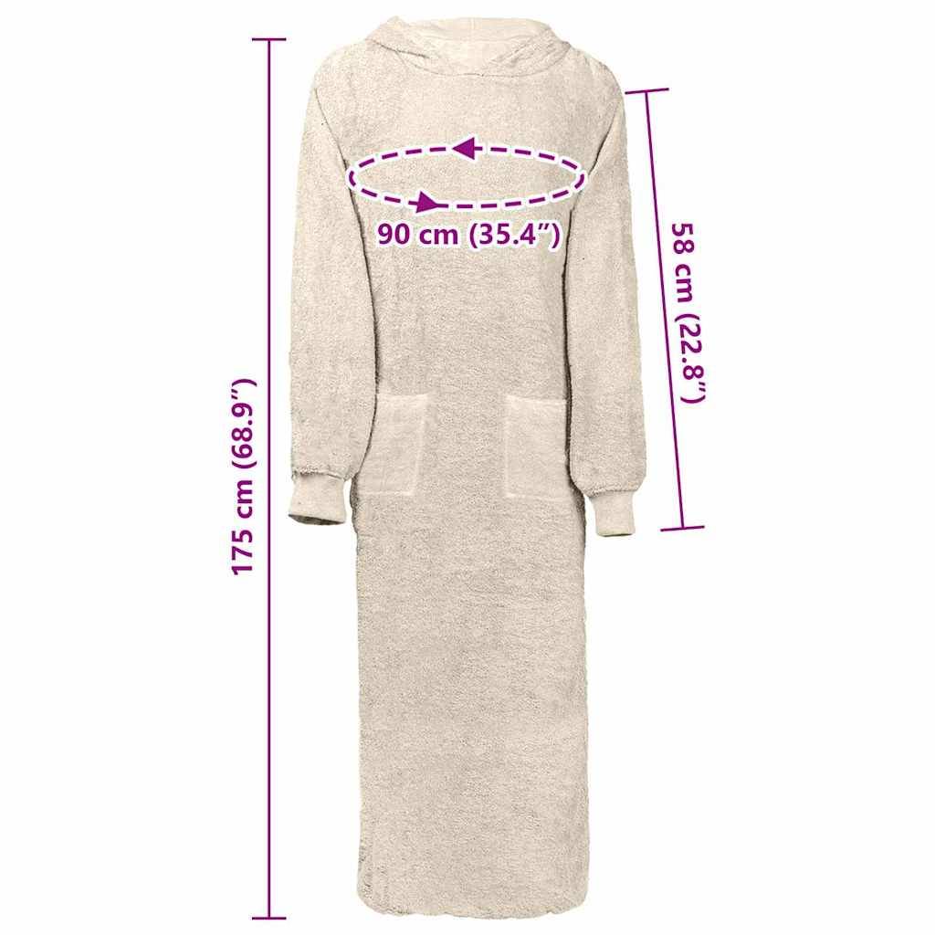 vidaXL Decken-Hoodie KINN Creme XXL Baumwolle