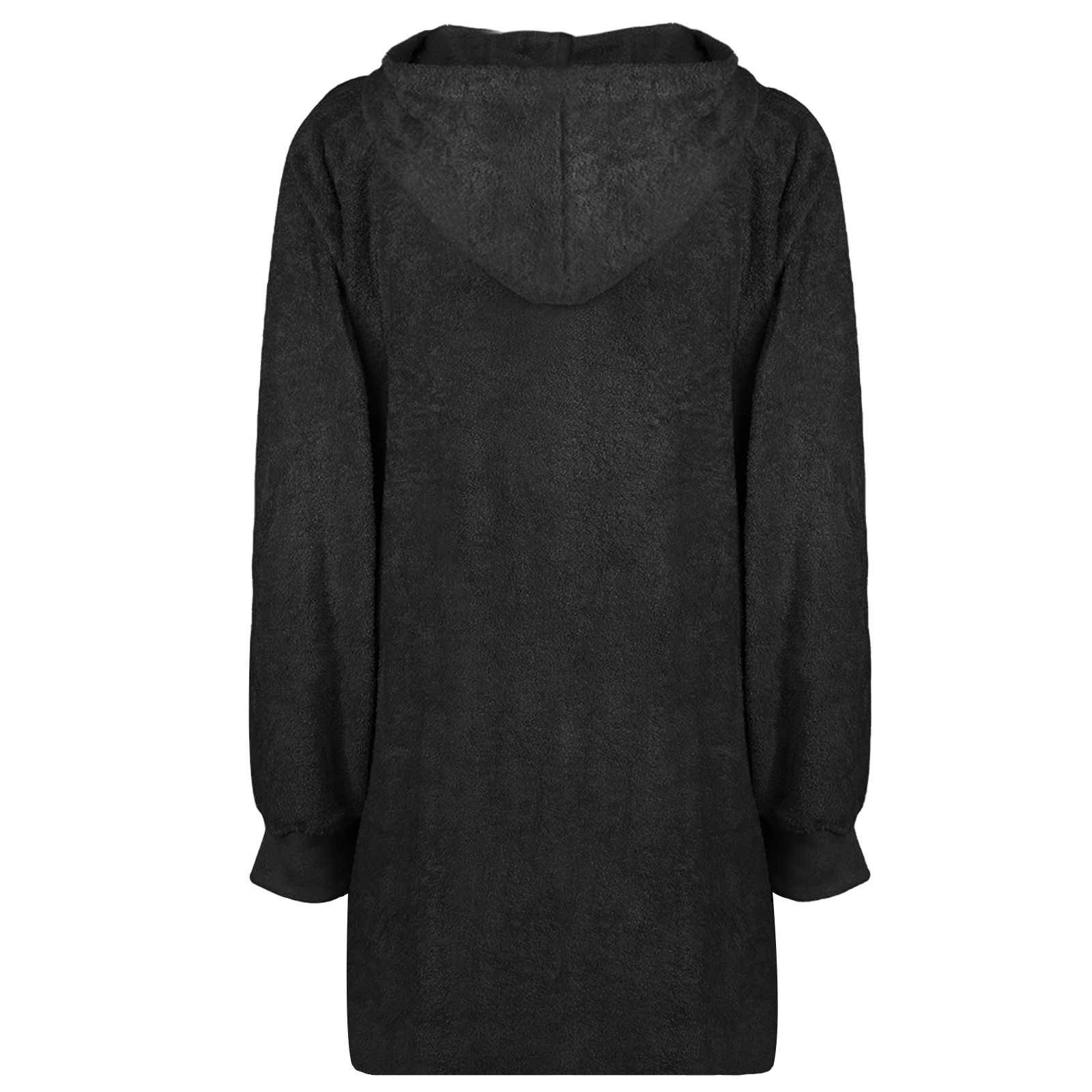 vidaXL Decken-Hoodie KINN Schwarz L Baumwolle
