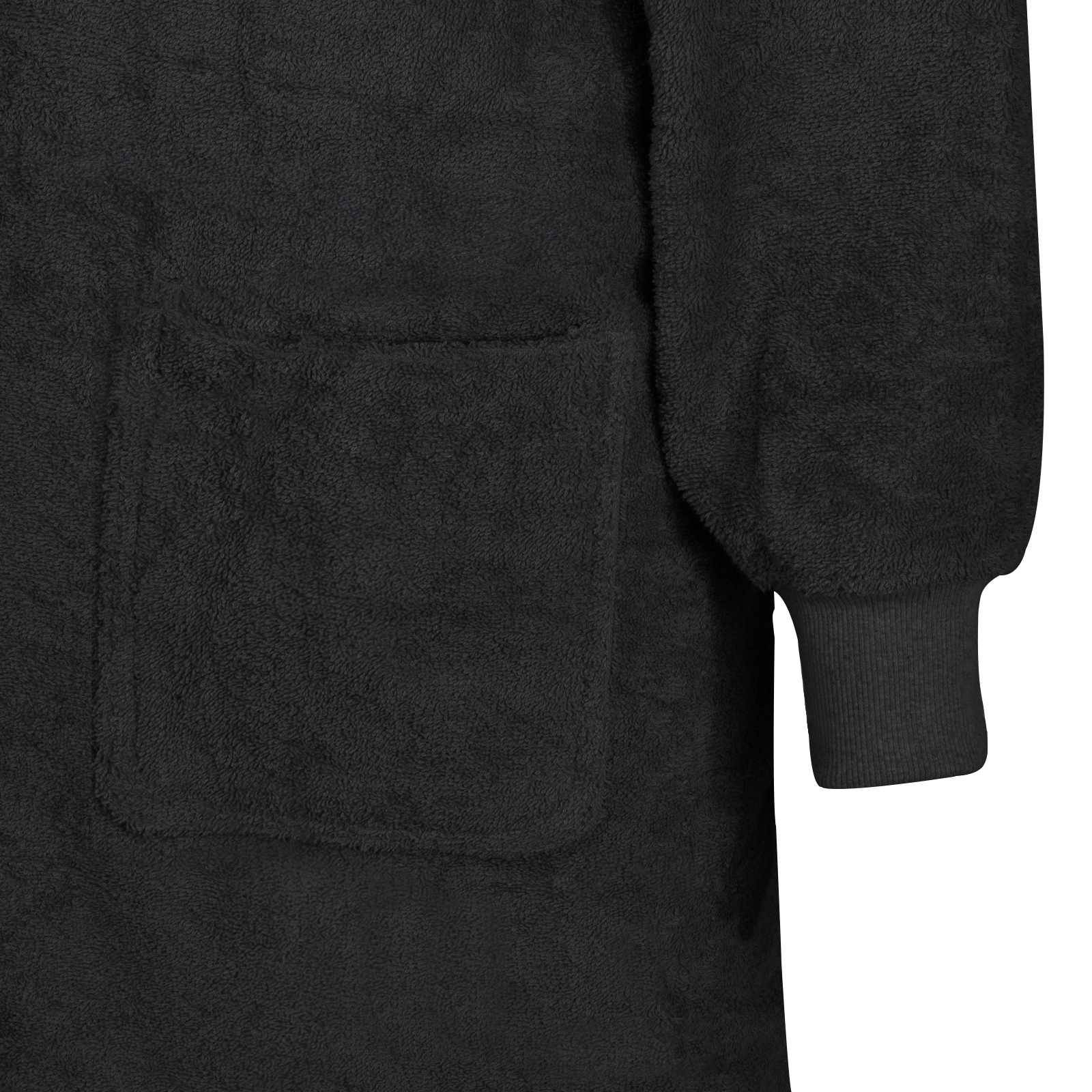 vidaXL Decken-Hoodie KINN Schwarz XL Baumwolle