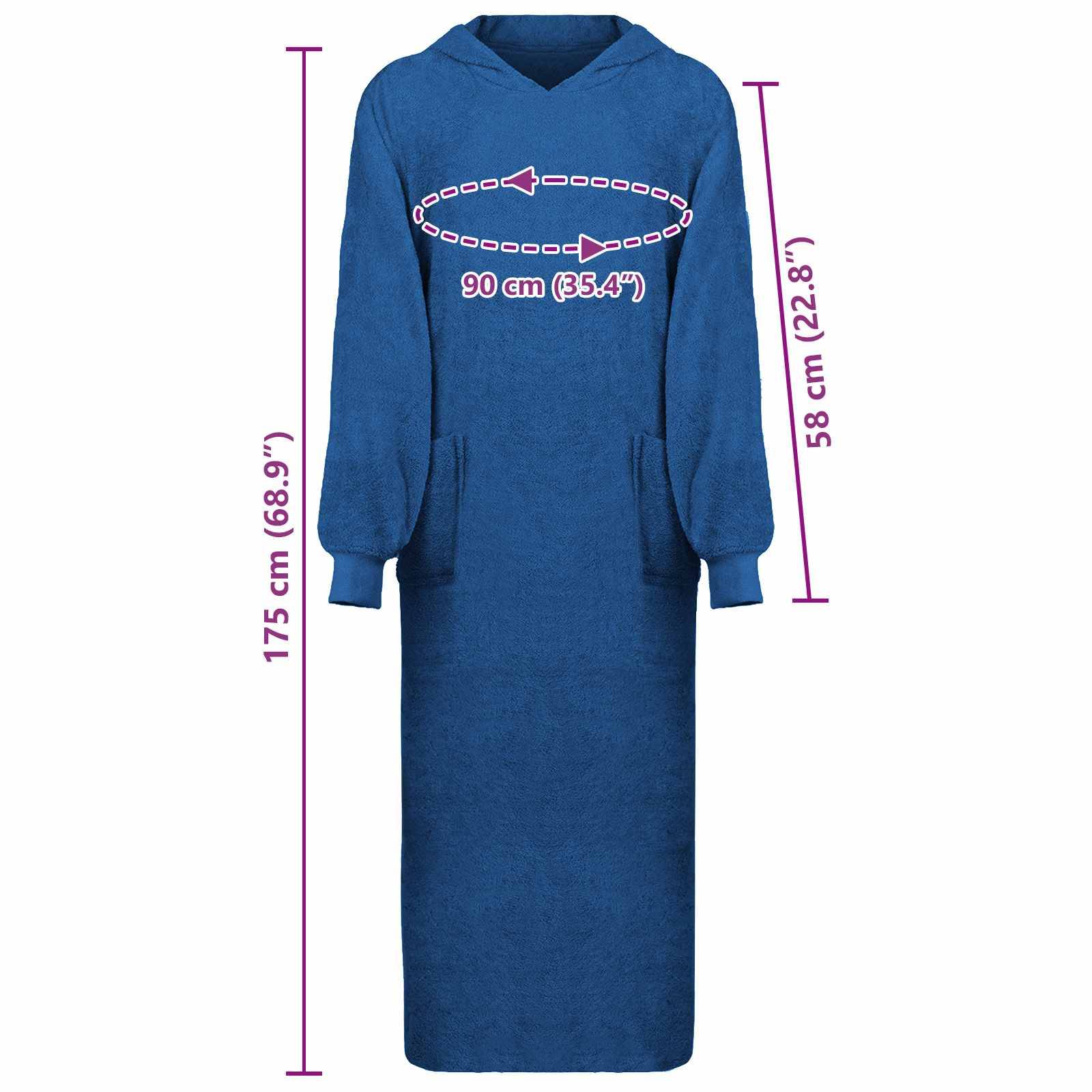 vidaXL Decken-Hoodie KINN Marineblau XXL Baumwolle