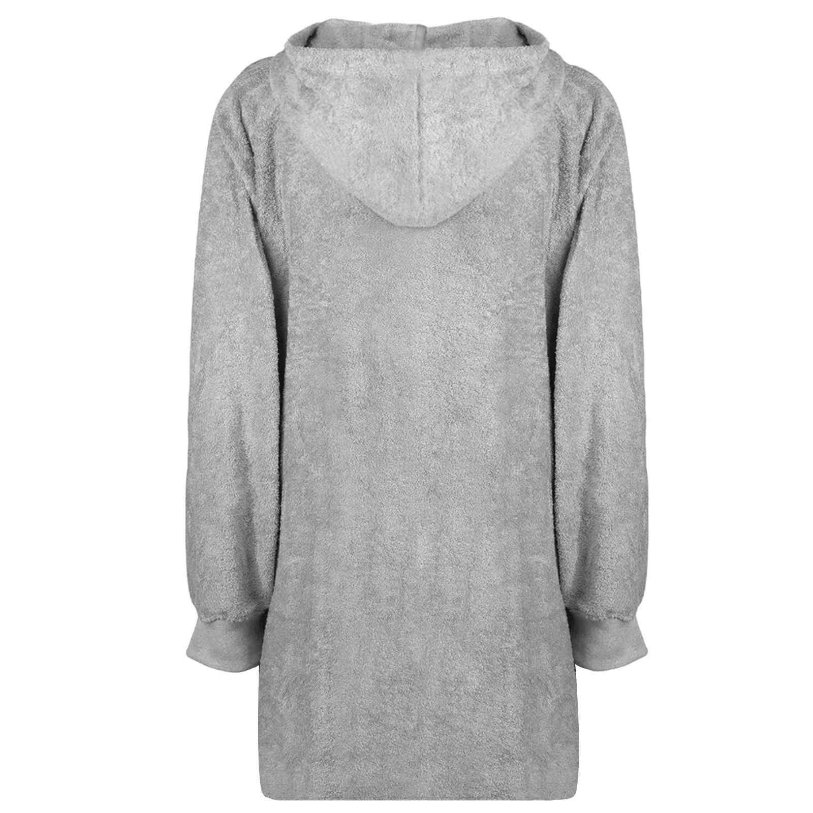 vidaXL Decken-Hoodie KINN Grau L Baumwolle