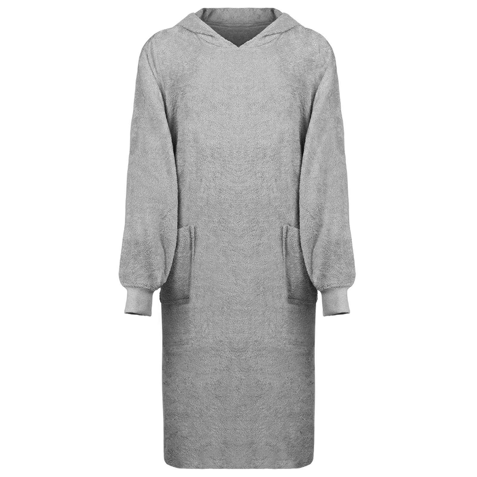 vidaXL Decken-Hoodie KINN Grau XL Baumwolle