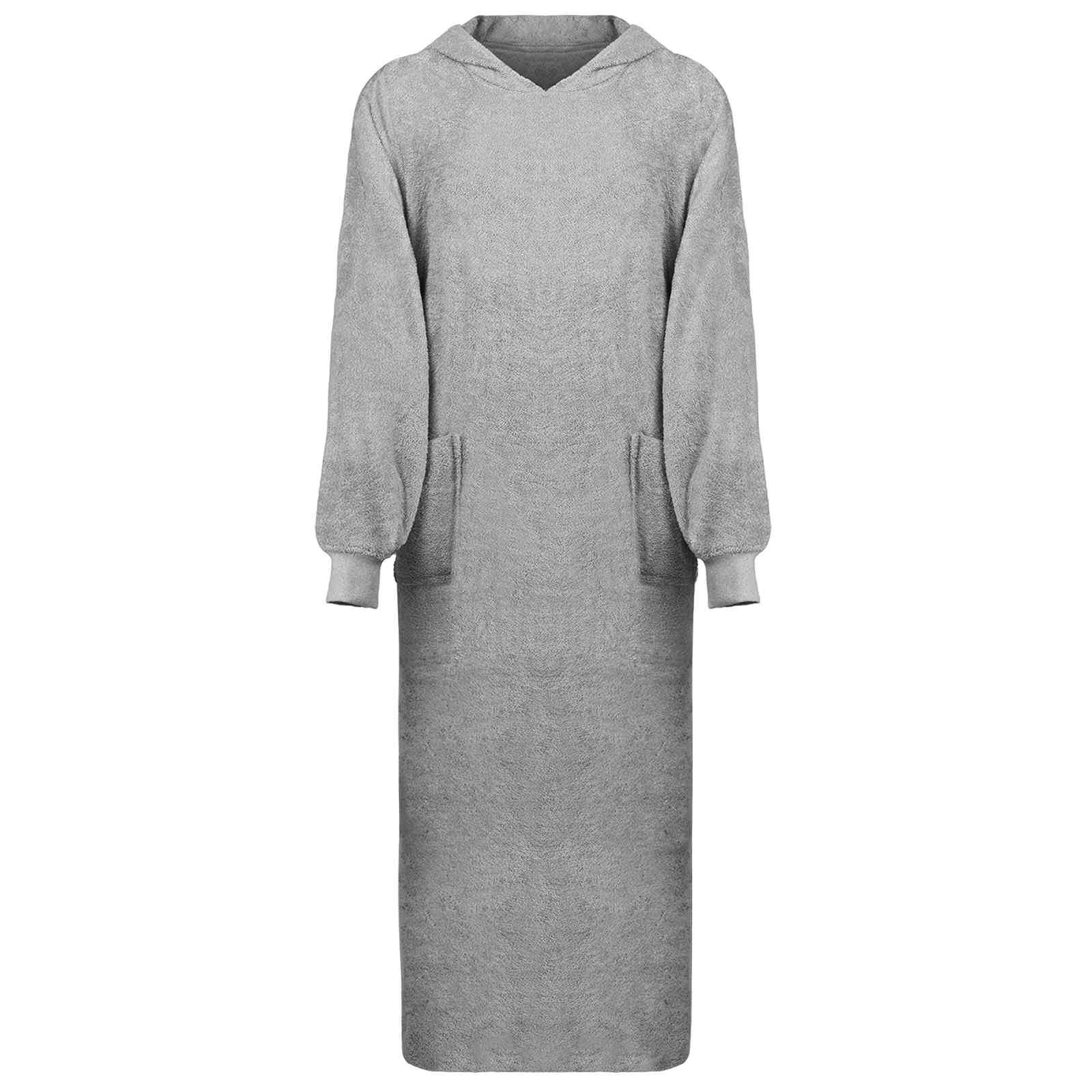 vidaXL Decken-Hoodie KINN Grau XXL Baumwolle