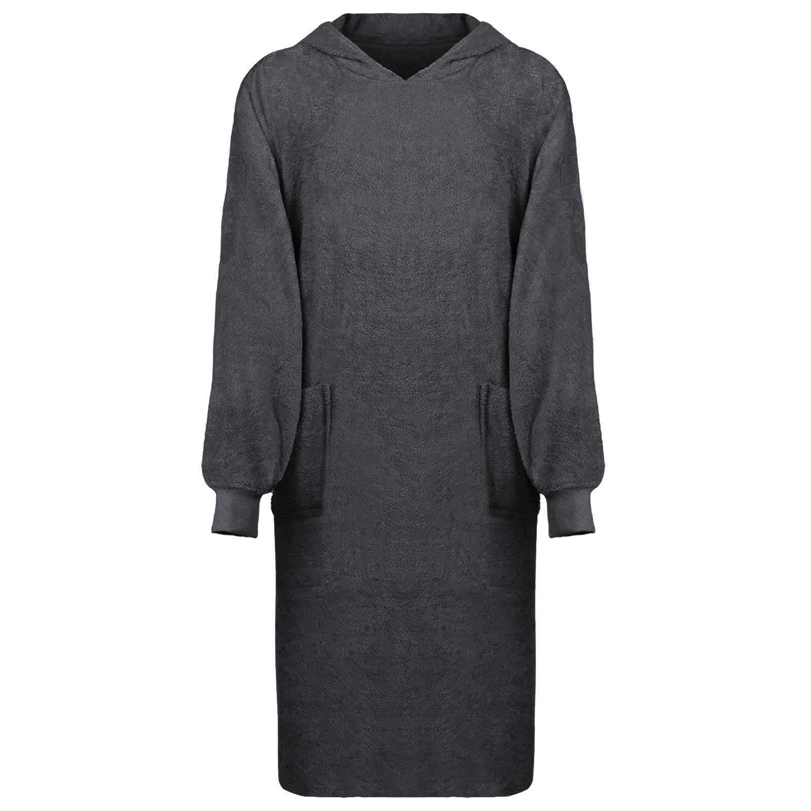 vidaXL Decken-Hoodie KINN Anthrazit XL Baumwolle