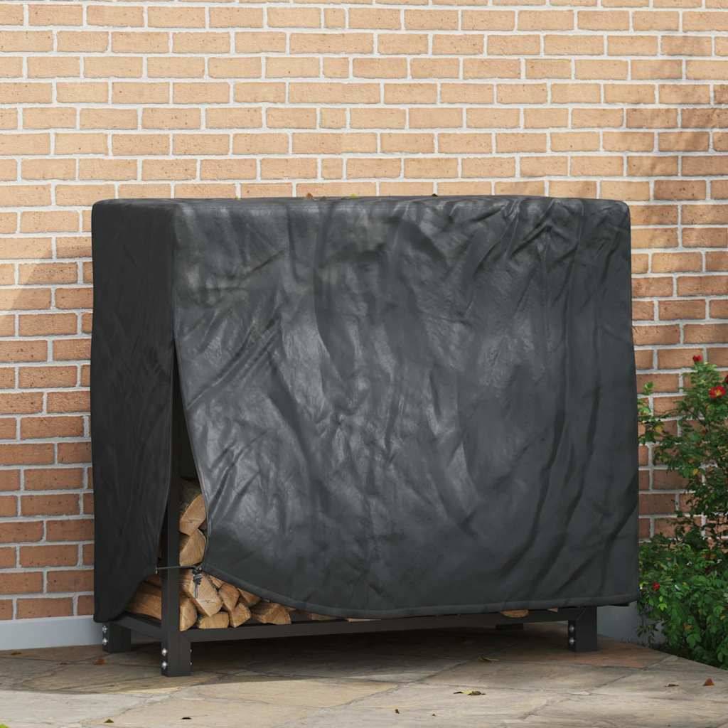 vidaXL Abdeckung für Kaminholzregal Uni Schwarz 210D Oxford Stoff
