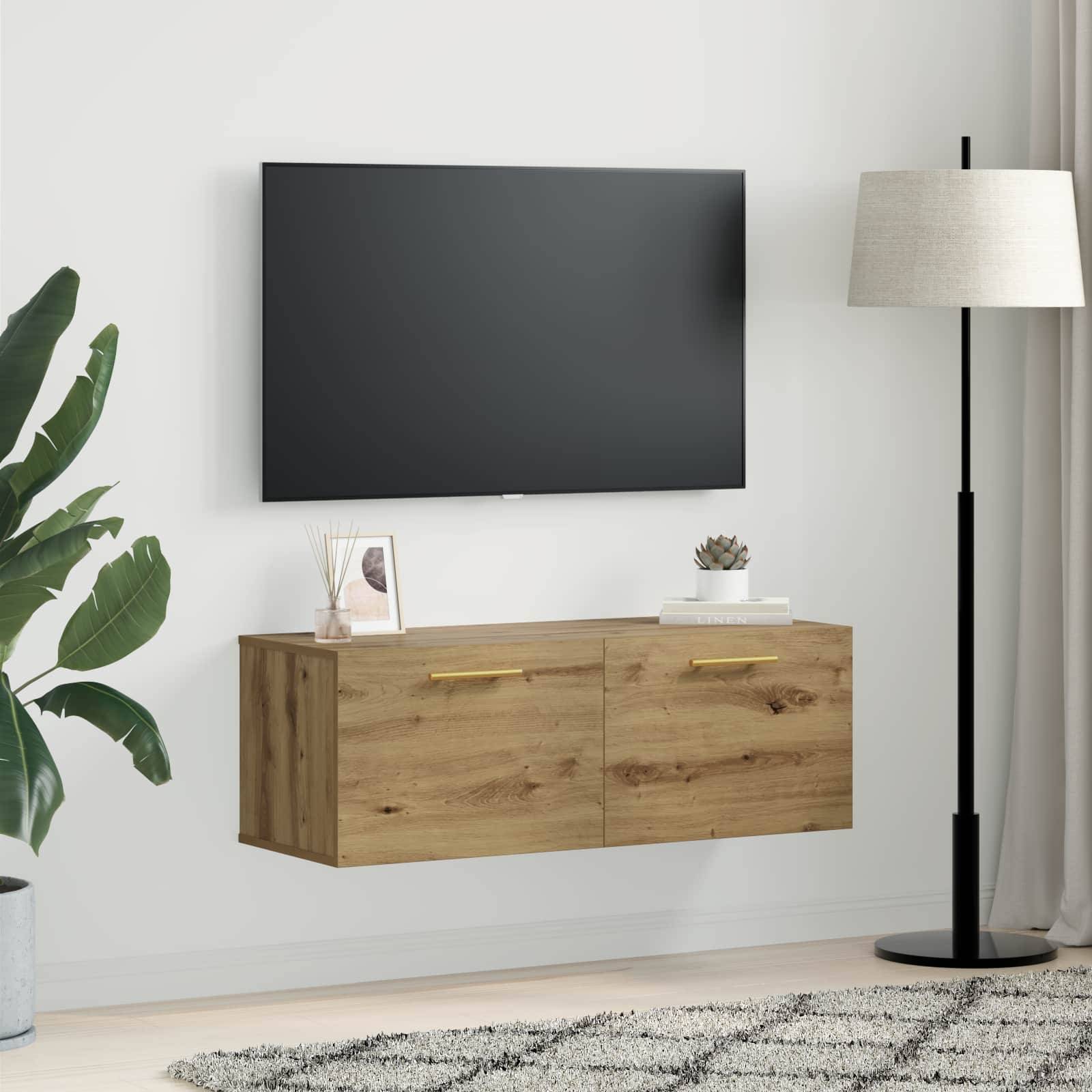 vidaXL Wandschrank Artisan-Eiche 100 x 36,5 x 35 cm Holzwerkstoff