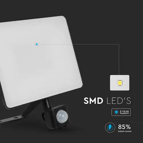 V-TAC LED-Fluter, VT-4909-FC, EEK: E, 10 W, 1200 lm, 4000 K, IP65, neutralweiß V-TAC LED-Fluter, VT-4909-FC, EEK: E, 10 W, 1200 lm, 4000 K, IP65, neutralweiß