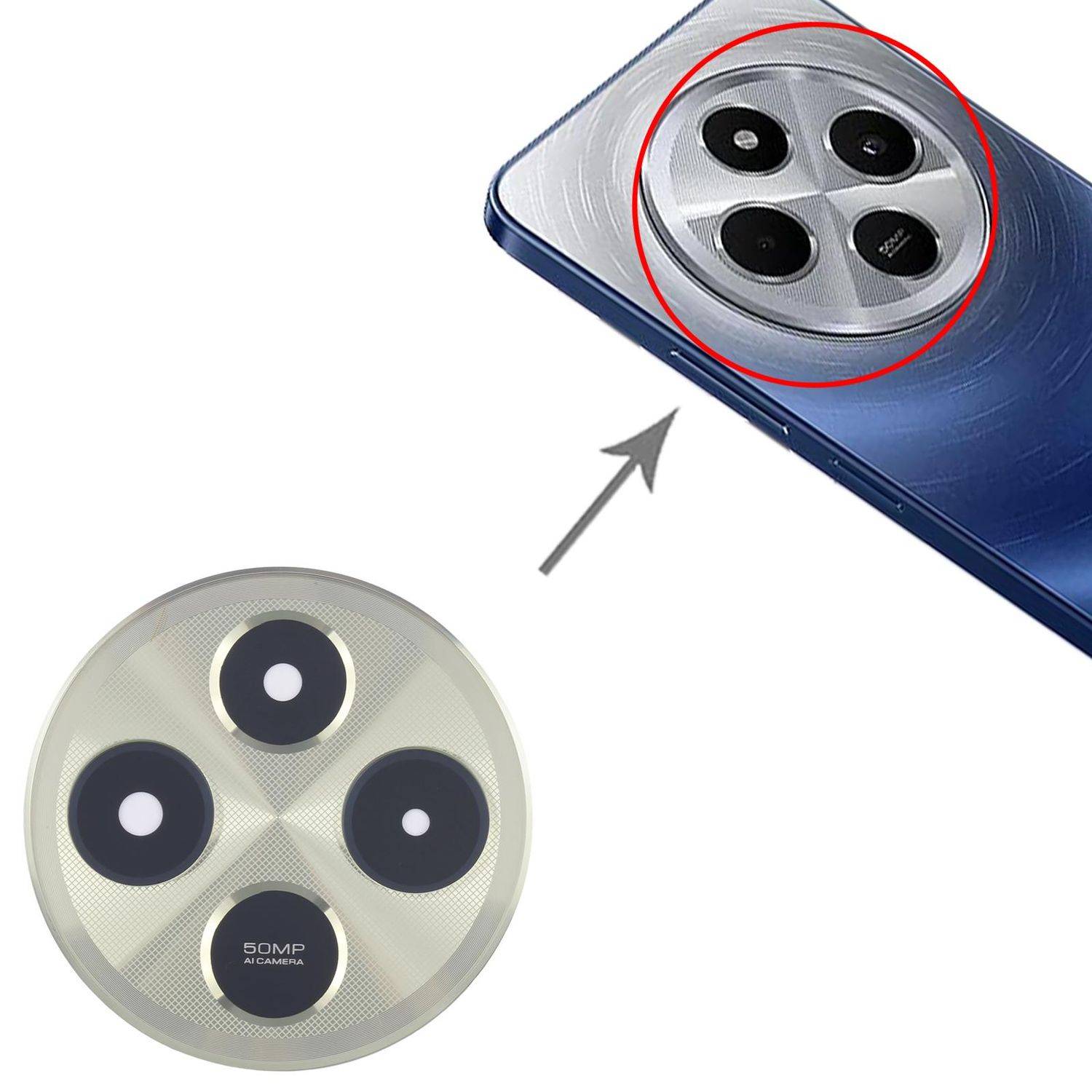 Für Xiaomi Redmi 14C 4G Kamera Linse Rückseite Ersatzteil Reparatur Grün