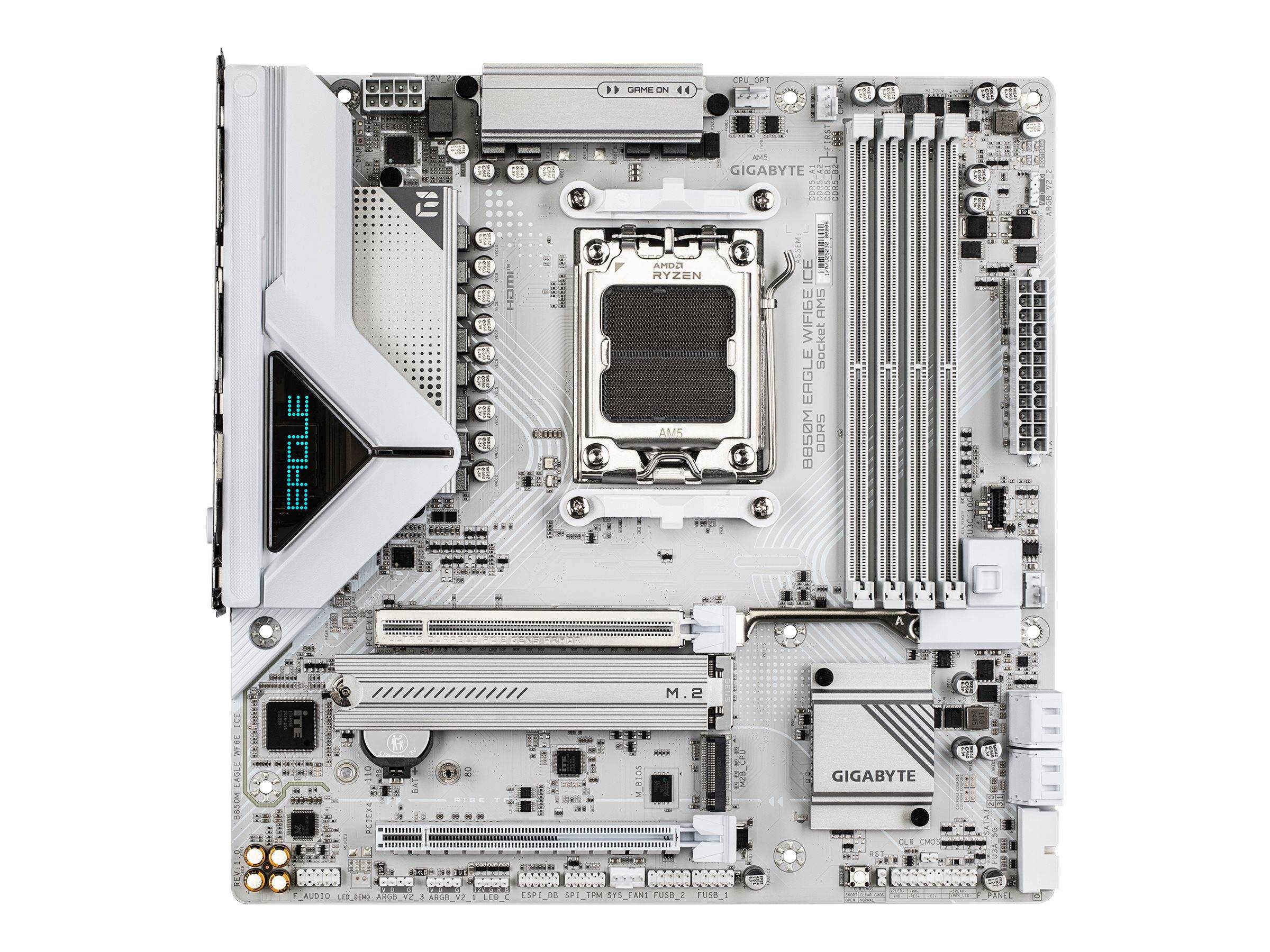 Gigabyte B850M EAGLE WIFI6E ICE - Motherboard - micro ATX - Socket AM5 - AMD B850 Chipsatz - USB-C 3.2 Gen2, USB 3.2 Gen 2, USB 3.2 Gen 1 - 2.5