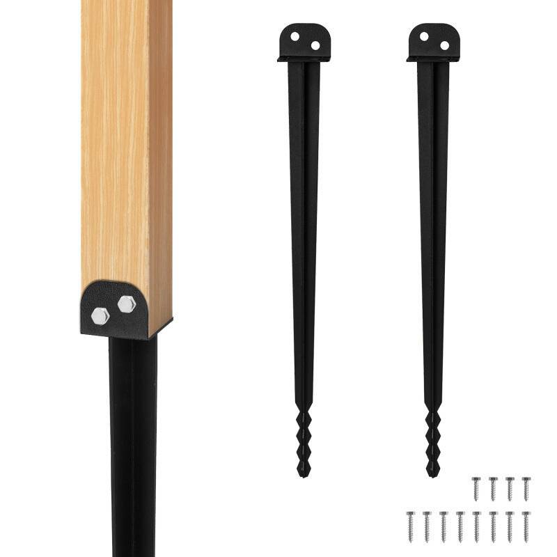 2x Pfostenträger Einschlaghülse Länge 500 mm Einschlagbodenhülse Pfostenträger für Vierkantholzpfosten
