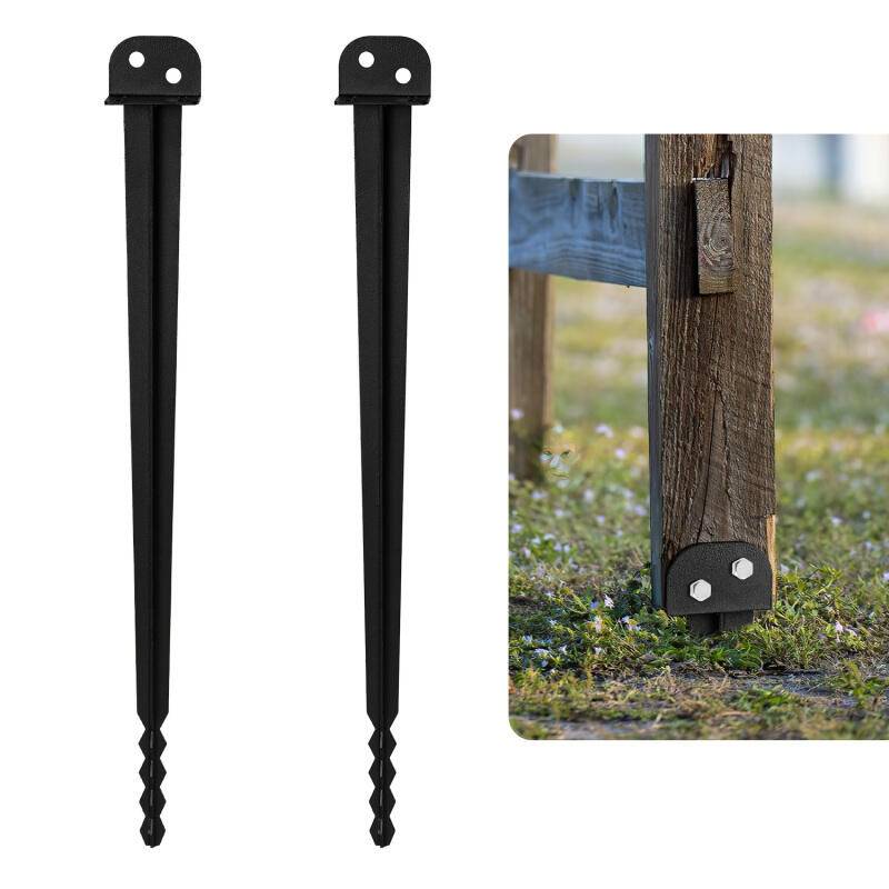 2x Pfostenträger Einschlaghülse Länge 700 mm Einschlagbodenhülse Pfostenträger für Vierkantholzpfosten