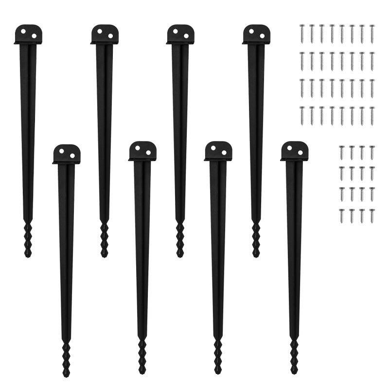 8x Pfostenträger Einschlaghülse Länge 700 mm Einschlagbodenhülse Pfostenträger für Vierkantholzpfosten