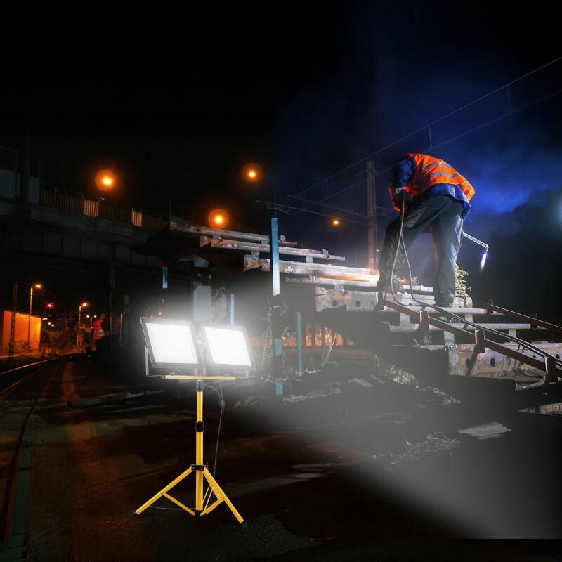 50W LED Baustrahler Flutlicht Scheinwerfer Außenstrahler Arbeitsleuchte Bauscheinwerfer IP66 Wasserdicht Kaltweiß