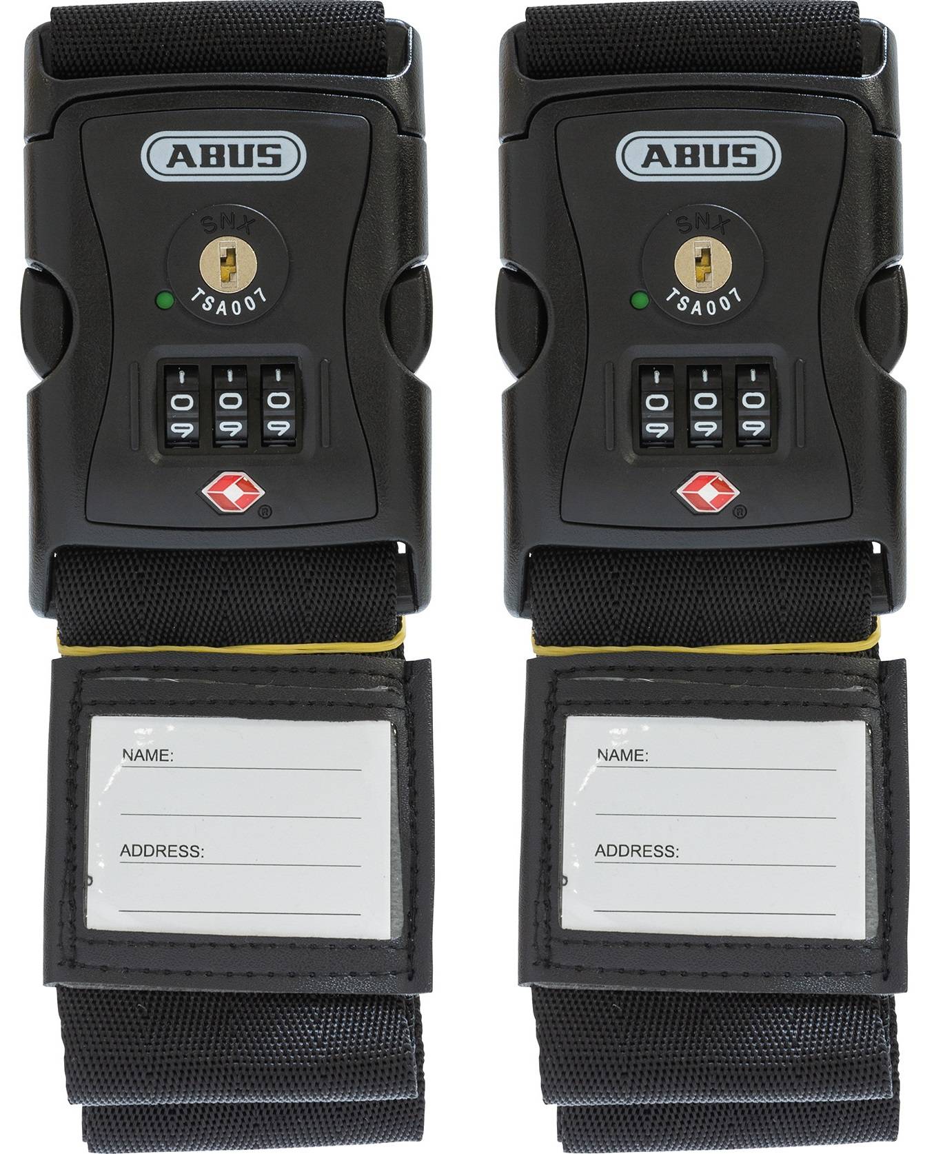 ABUS Kofferband-Schloss 620TSA schwarz - 2er Set