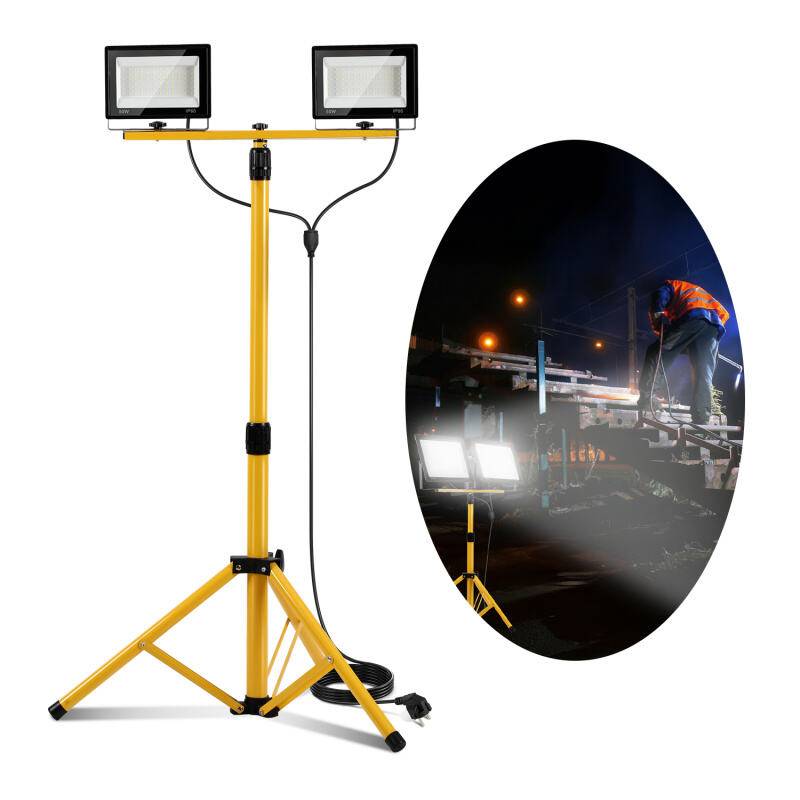 50W LED Baustrahler Flutlicht Scheinwerfer Außenstrahler Arbeitsleuchte Bauscheinwerfer IP66 Wasserdicht Kaltweiß