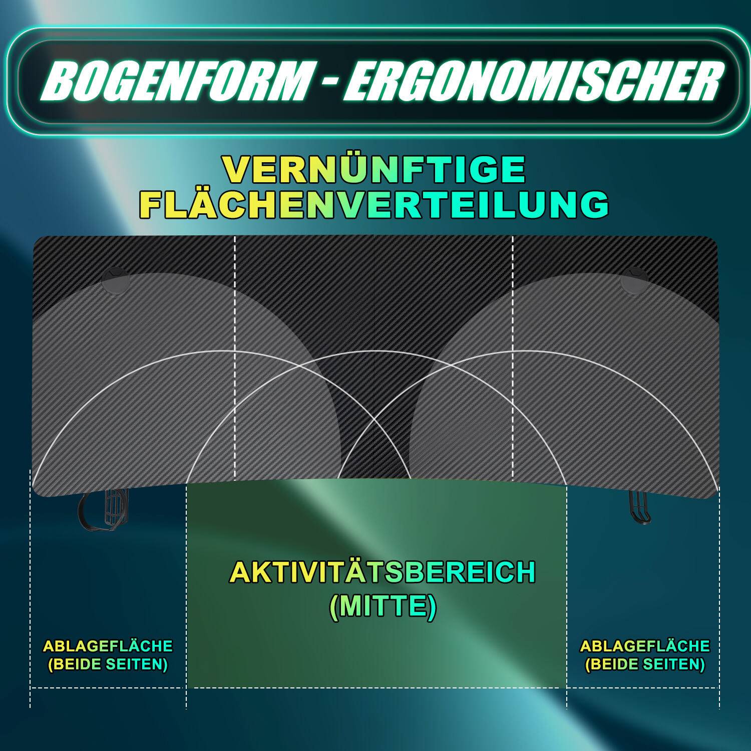 Gaming Tisch 140 x 60cm Gaming Schreibtisch Stabiler Computertisch PC Tisch Schwarz mit Getränkehalter & Kohlefaserbeschichtung für Kabel Gamer Tisc