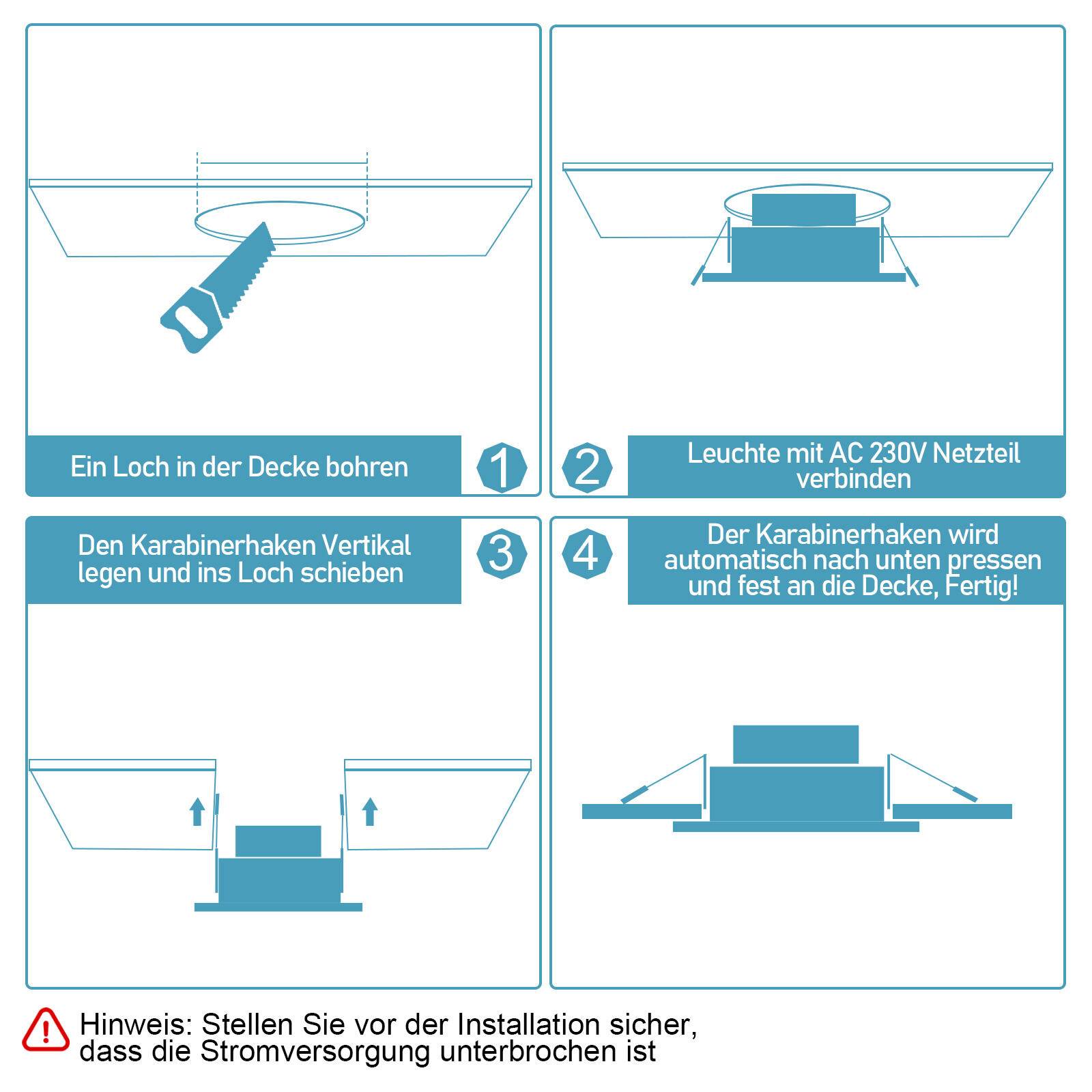 20x LED Einbauleuchte 3W schwenkbar Deckenstrahler Warmweiß 3200K 85mm 245LM für Küche Bad Wohnzimmer