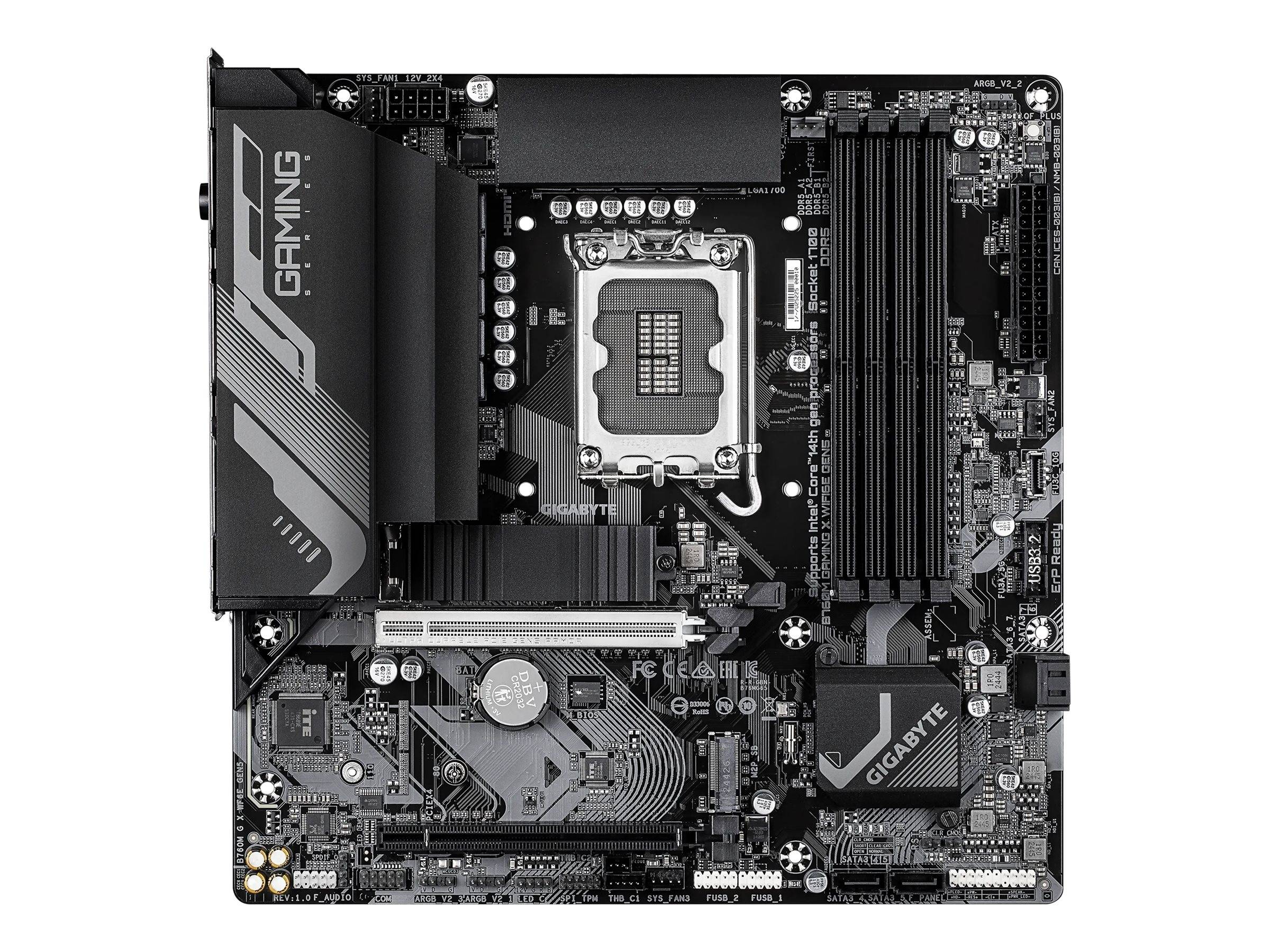Gigabyte B760M GAMING X WIFI6E GEN5 - Motherboard - micro ATX - LGA1700-Sockel - B760 Chipsatz - USB-C 3.2 Gen2, USB 3.2 Gen 1 - 2.5 Gigabit LAN