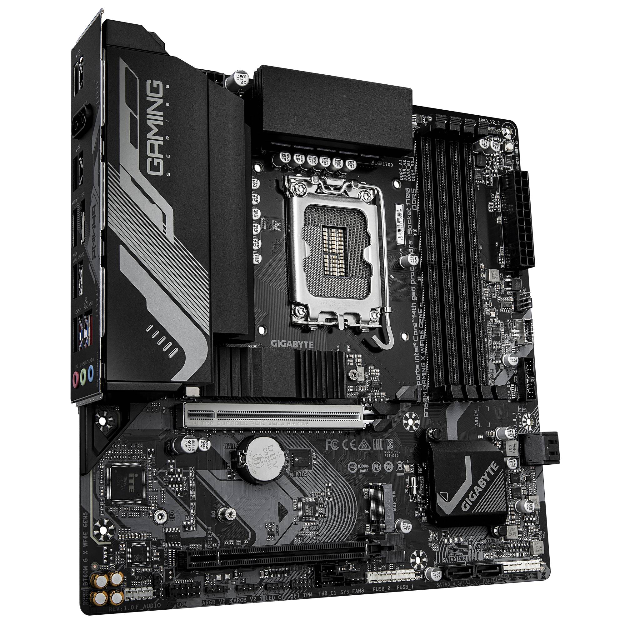 Gigabyte B760M GAMING X WIFI6E GEN5 - Motherboard - micro ATX - LGA1700-Sockel - B760 Chipsatz - USB-C 3.2 Gen2, USB 3.2 Gen 1 - 2.5 Gigabit LAN