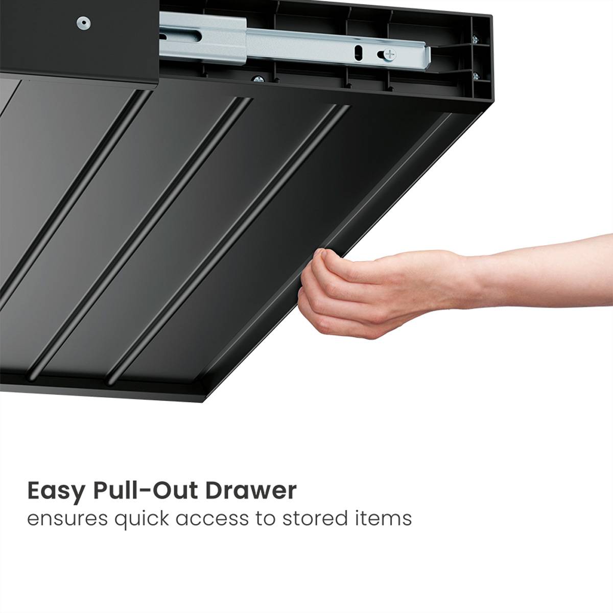 VALUE Untertisch-Schublade, mittelgroß, schwarz