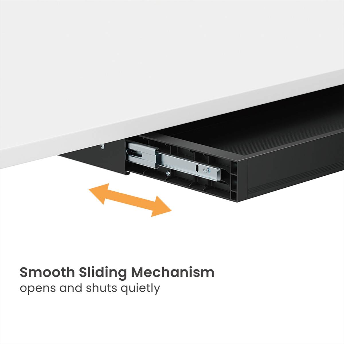 VALUE Untertisch-Schublade, mittelgroß, schwarz