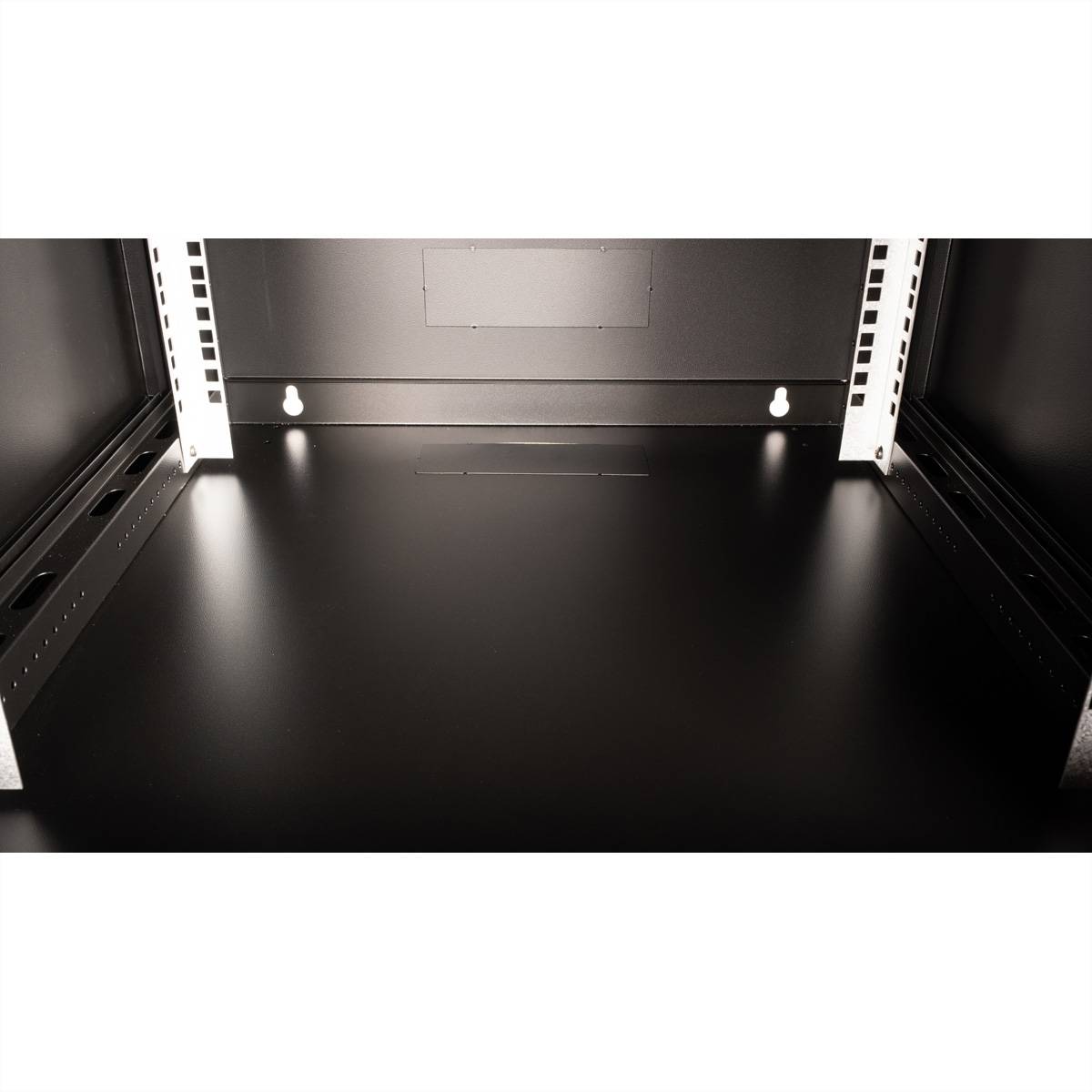 VALUE 19-Zoll Wandgehäuse 6HE, 600x600mm schwarz, Bausatz