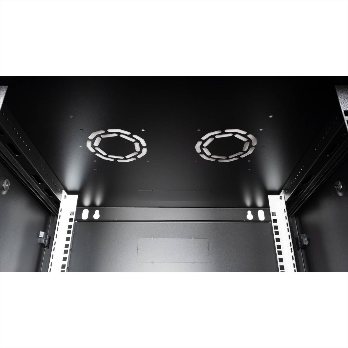 VALUE 19-Zoll Wandgehäuse 6HE, 600x600mm schwarz, Bausatz