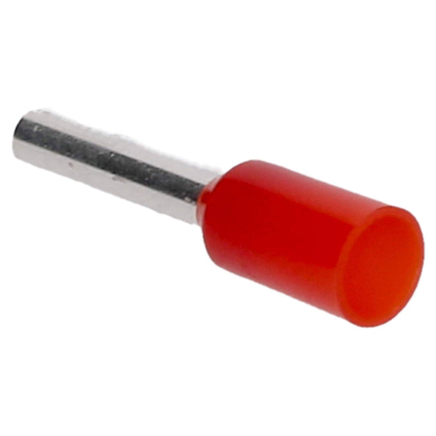500 Stück Cembre Aderendhülsen isoliert 1mm² 8mm lang rot PKE108 I Industriequalität vom deutschen Händler