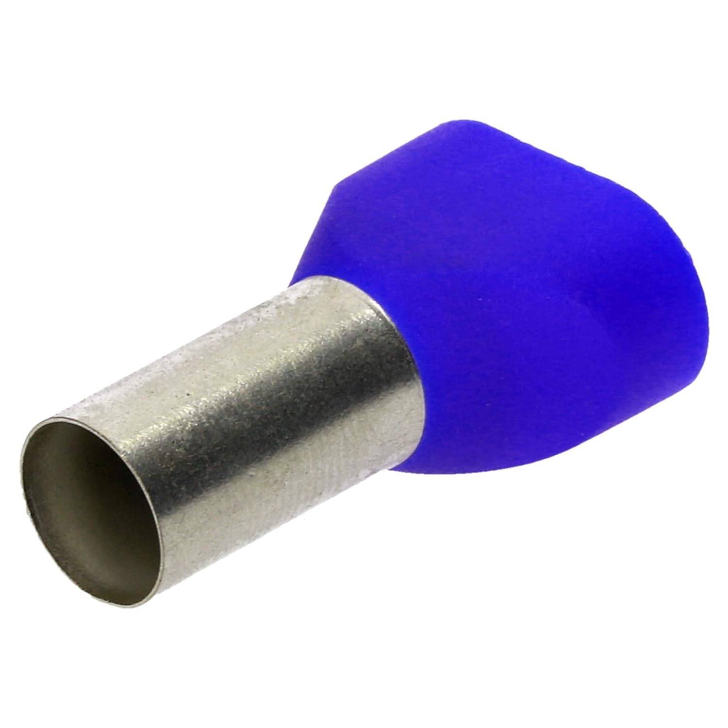 50 Stück Cembre PKT1625 Zwillingsaderendhülsen isoliert 2x16mm² blau 25mm lang I Industriequalität vom deutschen Händler