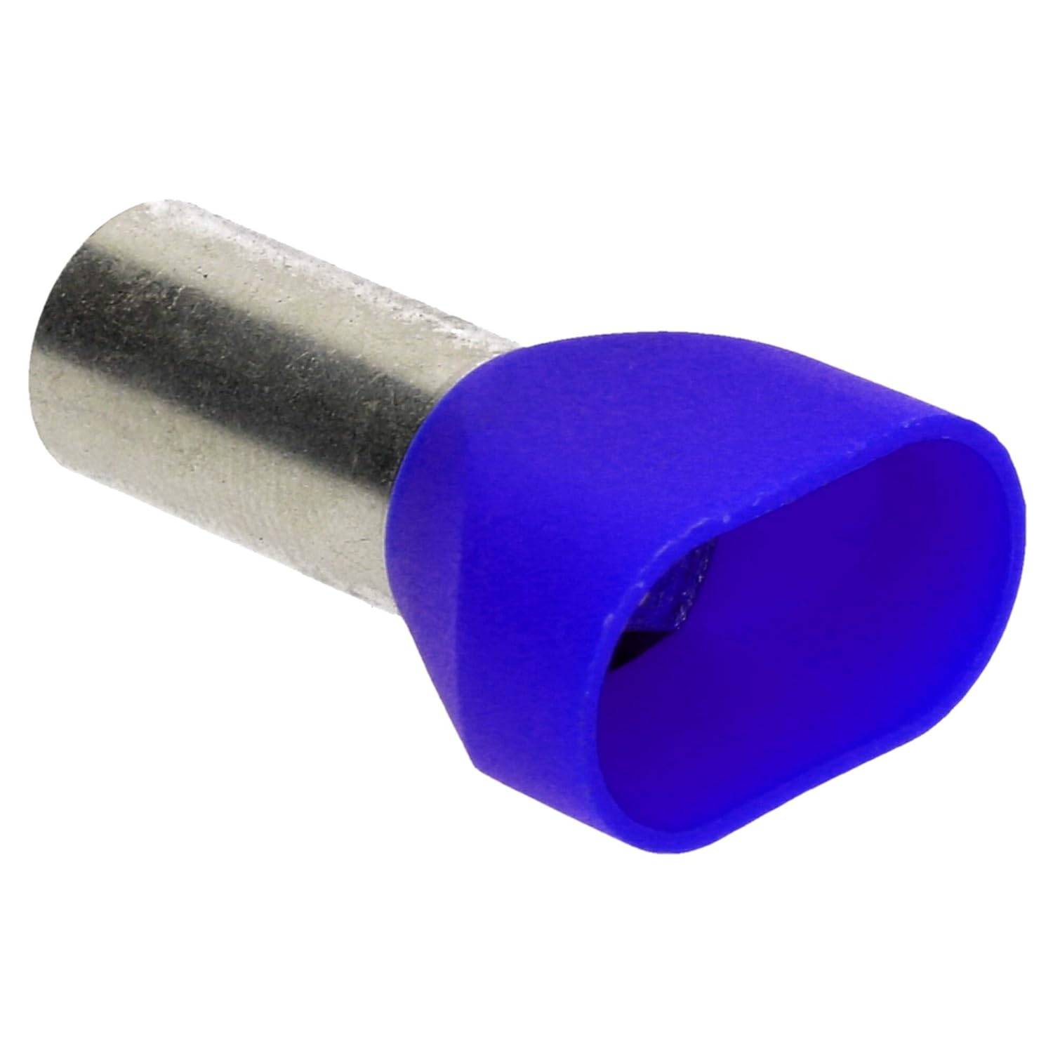 50 Stück Cembre PKT1625 Zwillingsaderendhülsen isoliert 2x16mm² blau 25mm lang I Industriequalität vom deutschen Händler