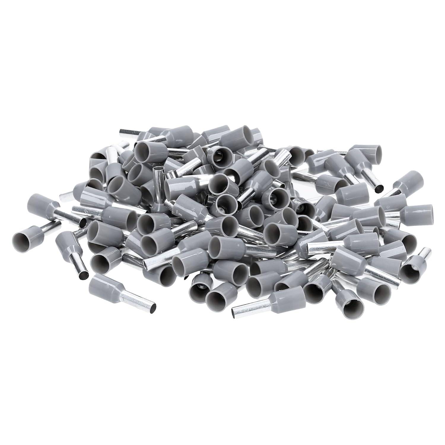 500 Stück Kalitec AE2518GR Aderendhülsen isoliert 2,5mm² 18mm lang grau I Made in Germany I Industriequalität