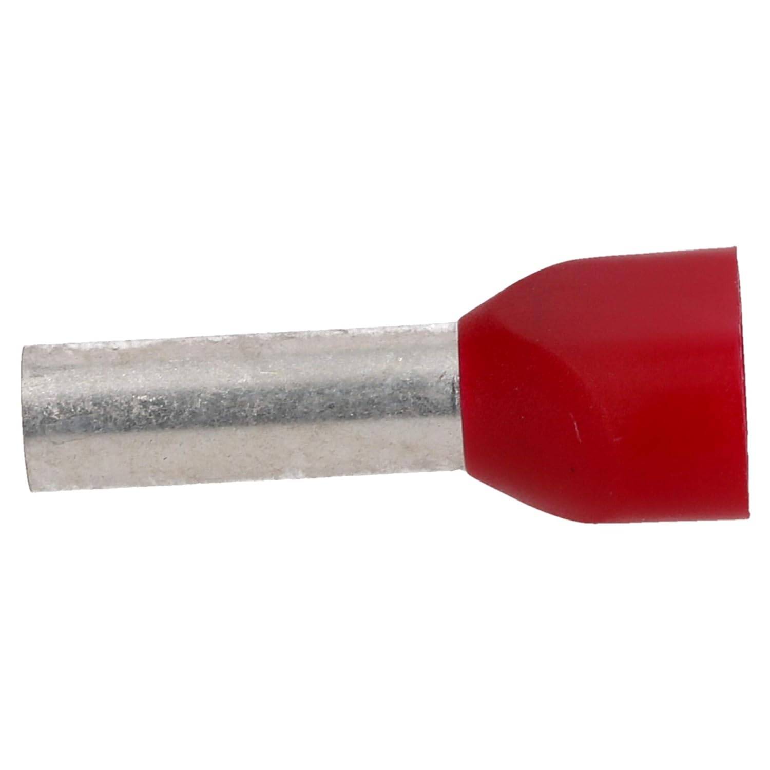 50 Stück Cembre PKT1018 Zwillingsaderendhülsen isoliert 2x10mm² rot 18mm lang I Industriequalität vom deutschen Händler